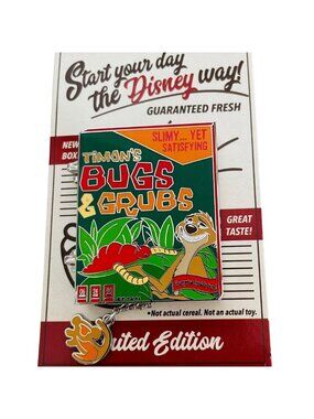 Disney Lion King Timon’s Bugs and Grubs Cereal Box Timon Limited Edition Pin